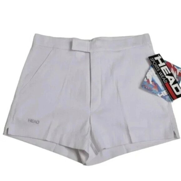 NWT Vintage Head 90's Athletic Golf Athletic Shorts White Size 28 - Picture 1 of 11
